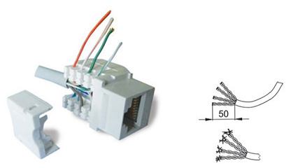 AtlasDesign бежевый розетка RJ45 скрытая 2-ая  