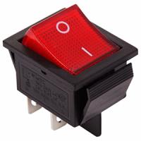 Выключатель ON-OFF 20А 250В индикатор красный 