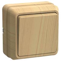 купить Октава сосна выключатель 1кл открытая 10А IP20  в Сыктывкаре Октава сосна выключатель 1кл открытая 10А IP20