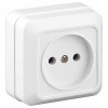 купить Квадро белый розетка открытая 1-мест IP20  в Сыктывкаре Квадро белый розетка открытая 1-мест IP20