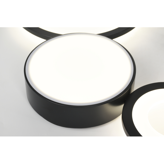 Светильник потолочный (люстра) свд 110Вт 3000К-6000К 5395лм белый/черный пульт диммер 