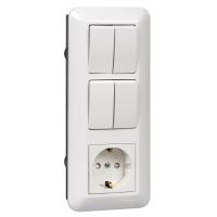 Бланка белый блок Р+В2кл+В2кл скрытая вертикально заземление шторки IP20 ПРИМА