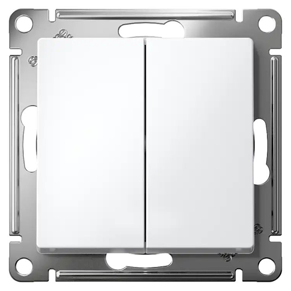 AtlasDesign белый механизм переключателя 2кл скрытая 10А IP20 быстрозажим.клем.  