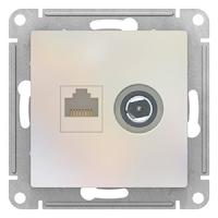 AtlasDesign жемчуг розетка RJ45+TV скрытая 2-ая  
