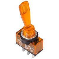 Тумблер ASW-13D ON-OFF 20А 12В индикатор желтый 
