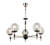 Светильник потолочный (люстра) 5*60Вт E27 черный/золото