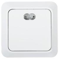 купить Боллето белый выключатель 1кл с подсветкой открытая 10А IP20  в Сыктывкаре Боллето белый выключатель 1кл с подсветкой открытая 10А IP20