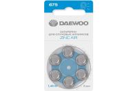 Батарейка дисковая ZA675 BL6 Daewoo слуховой аппарат