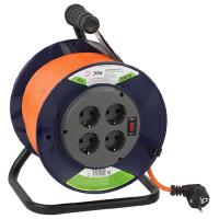 Удлинитель 4-мест 40м ПВС 3*1,5 черный катушка IP20 ЭРА пластик