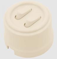 купить Бирони ваниль выключатель 2кл открытая 10А IP20  клавишный  Jantera в Сыктывкаре Бирони ваниль выключатель 2кл открытая 10А IP20  клавишный  Jantera