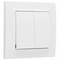Минск белый выключатель 2кл скрытая 10А IP20 
