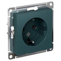AtlasDesign изумруд розетка скрытая 1-мест заземление IP20 