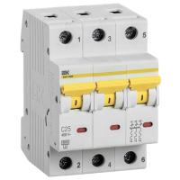Автомат 3Р 25А C 6кА ВА47-60М IEK 