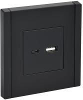 Фортепиано черный механизм USB A+C скрытая 2-ая 3,1А