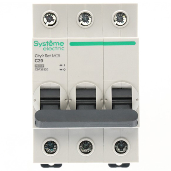 Автомат 3Р 20А C 6кА City9 Systeme Electric 