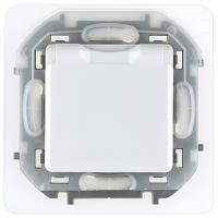 купить Инспириа белый розетка скрытая 1-мест заземление с крышкой шторки IP44  в Сыктывкаре Инспириа белый розетка скрытая 1-мест заземление с крышкой шторки IP44