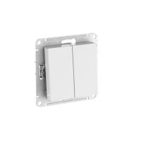 Атлас белый механизм переключателя 2кл скрытая 10А IP20 быстрозажим.клем.  