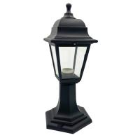 купить Светильник садово-парковый ландшафтный 60Вт E27 пластик черный IP44 4х гранный в Сыктывкаре Светильник садово-парковый ландшафтный 60Вт E27 пластик черный IP44 4х гранный