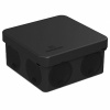 Коробка 80*80*40 квадрат черный IP66 прямой монтаж Промрукав
