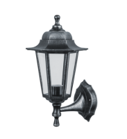 купить Светильник садово-парковый настенный 60Вт E27 пластик серебро IP44 6ти гранный в Сыктывкаре Светильник садово-парковый настенный 60Вт E27 пластик серебро IP44 6ти гранный