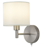 Светильник настенный (бра) 1*40Вт E14 никель Rivoli классика с выключ.