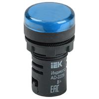 Лампа сигнальная AD22DS свд синий 230В IP40 IEK 