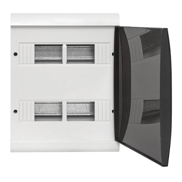 Бокс 24мод навесной белый черная прозрачная дверь IP41 Basic EKF