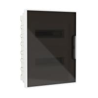 Бокс 24мод встраиваемый  белый черная прозрачная дверь IP40 FRAME DKC