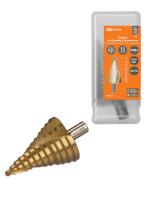 Сверло по металлу ступенчатое 6,0-52,0мм, шаг 3,8мм TDM нитридтитан