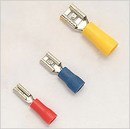 Разъем плоский 0,5-1,5мм2 2,8*0,8мм мама изолированный красный ПВХ РпИм КВТ 100шт