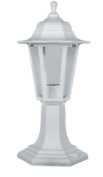 купить Светильник садово-парковый ландшафтный 60Вт E27 пластик белый IP44 6ти гранный в Сыктывкаре Светильник садово-парковый ландшафтный 60Вт E27 пластик белый IP44 6ти гранный