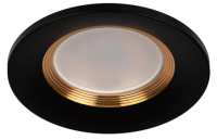 Светильник точечный GU5.3 круг черный/золото встраиваемый 