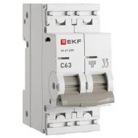 Автомат 2Р 63А C 4,5кА ВА47-63N EKF PROxima