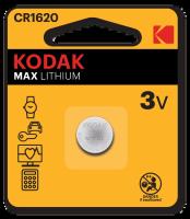 Батарейка дисковая CR1620 BL1 Kodak 