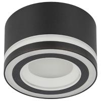 Светильник даунлайт 1*15Вт GX53 цилиндр черный накладной ЭРА 