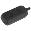 Колодка 2-мест 10А черный пластик IP20 ЭРА