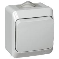 Этюд выключатель открытая серый 1кл 10А IP44 