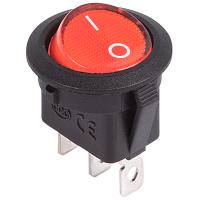 Выключатель ON-OFF 20А 12В индикатор красный круглый
