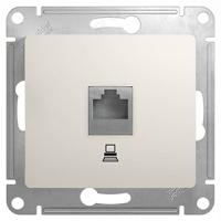 Глосса молочный розетка RJ45 скрытая 1-ая  