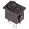 Выключатель RWB-208 ON-OFF 6А 250В черный mini 2гр