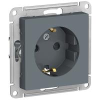 AtlasDesign грифель розетка скрытая 1-мест заземление шторки IP20 