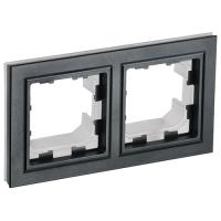BRITE Рамка 2-мест. IP44 РУ-2-БрЧ-44 черн. IEK