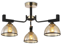 Светильник потолочный (люстра) 3*40Вт E27 черный/золото