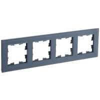 BRITE Рамка 4-мест. РУ-4-2-Бр стекло маренго матовый IEK