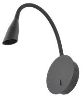 купить Светильник настенный (бра) свд 3Вт 3000K 210лм черный IEK гибкий в Сыктывкаре Светильник настенный (бра) свд 3Вт 3000K 210лм черный IEK гибкий