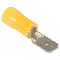 Разъем плоский 4,0-6,0мм2 6*0,8мм папа изолированный желтый ПВХ РпИп 9шт