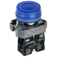 Кнопка LA167-BP61 22мм 1НО синяя IEK