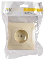 купить Кварта кремовый розетка скрытая 1-мест заземление шторки IP20  в Сыктывкаре Кварта кремовый розетка скрытая 1-мест заземление шторки IP20
