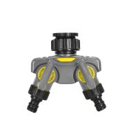 Разветвитель на кран 2кан 3/4, 1/2 быстрое соединение Четыре Сезона