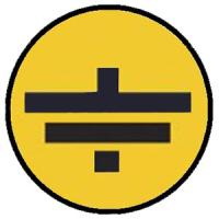 Самоклеящаяся этикетка "Заземление" 30*30мм IEK 